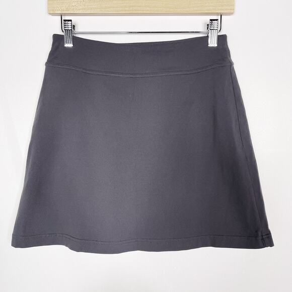 Athleta XSmall XS Gray Sweet Sport Activewear Skort Liner Shorts Stretch Knit - Picture 1 of 10